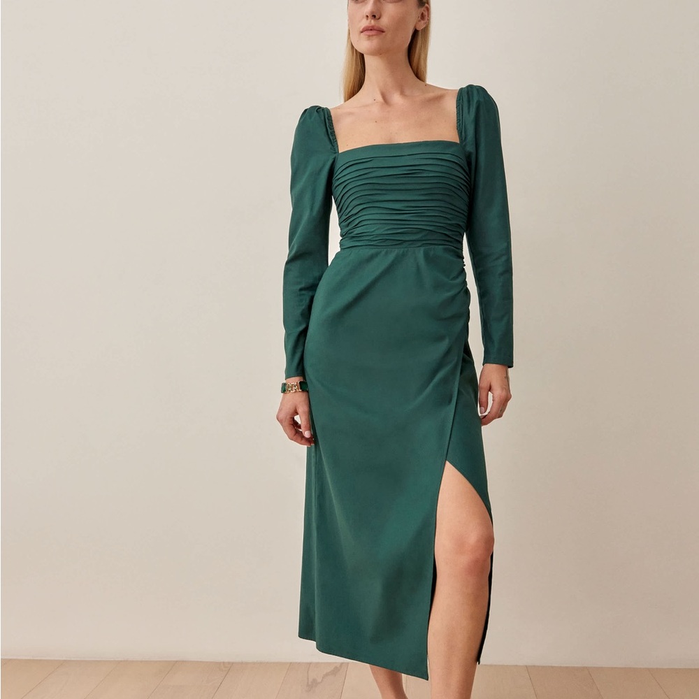 1HR SALE ⚡Reformation Isaac Dress (Forest)